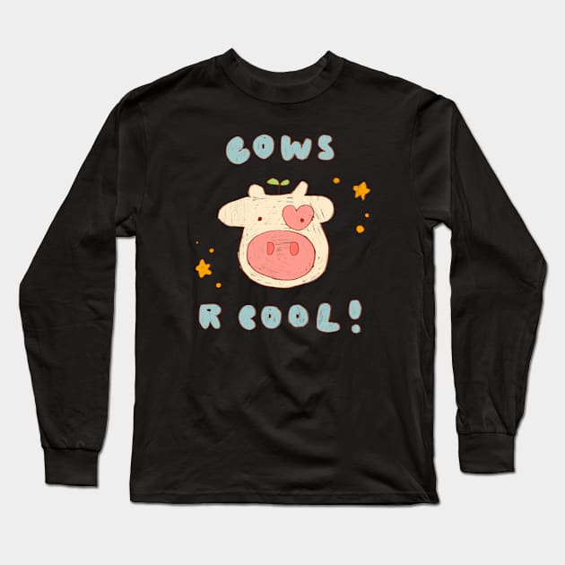 Cows R Cool Long Sleeve T-Shirt by maiadrawss